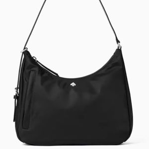 KATE SPADE Jae Black Nylon Medium Shoulder Hobo Bag #WKRU6788